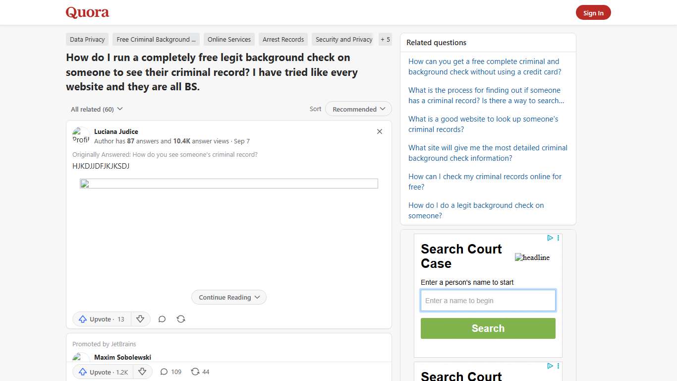 How to run a completely free legit background check on someone to see their criminal record - Quora